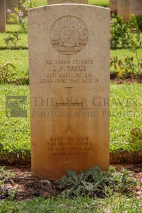 BEIRUT WAR CEMETERY - TAEGE, LESLIE FREDERICK